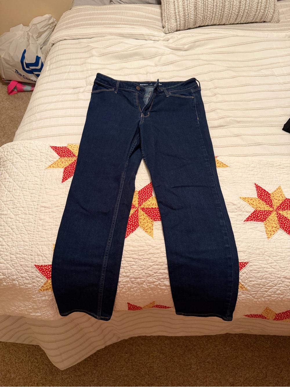 Old Navy Women's Dark Blue Straight Leg Jeans